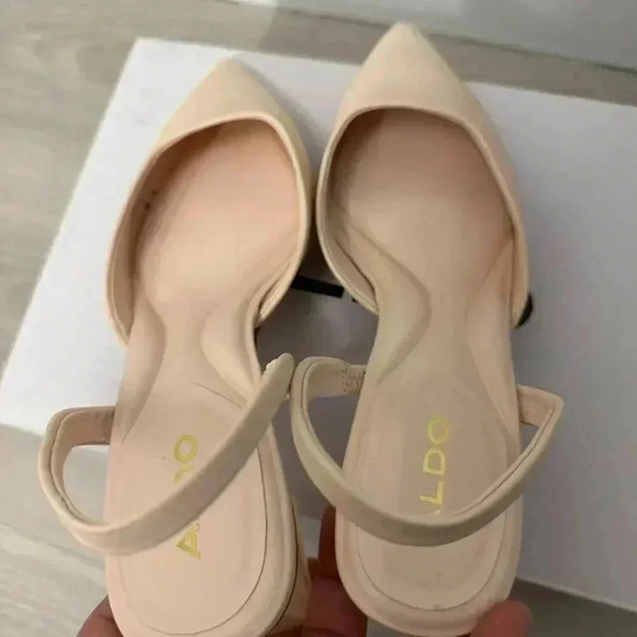 Aldo Malaga Sling Back High Heel Light Pink Formal Shoes Size  7.5 NWT - Picture 10 of 13